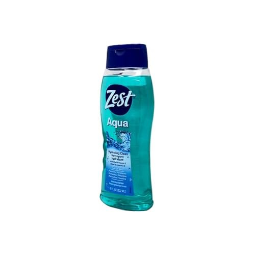 Zest Body Wash Aqua with Vitamin-E Hydrating 18 Ounce (Pack of 3)