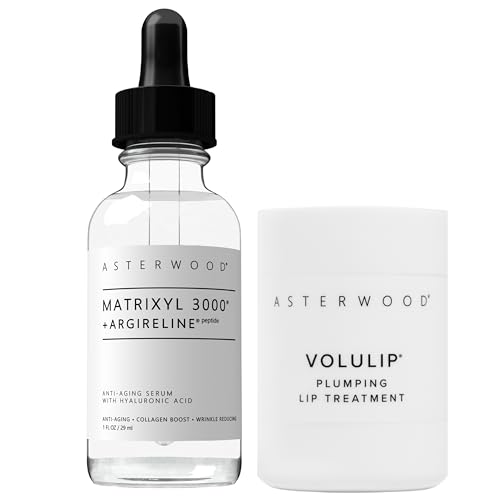 Asterwood Matrixyl 3000 with Argireline Serum 1 oz + Lip Treatment