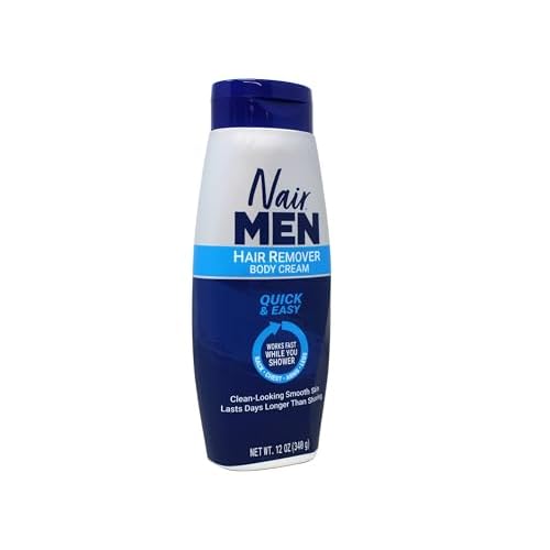 Nair Hair Remover for Men Hair Remover Body Cream, 12 oz (2-Pack)