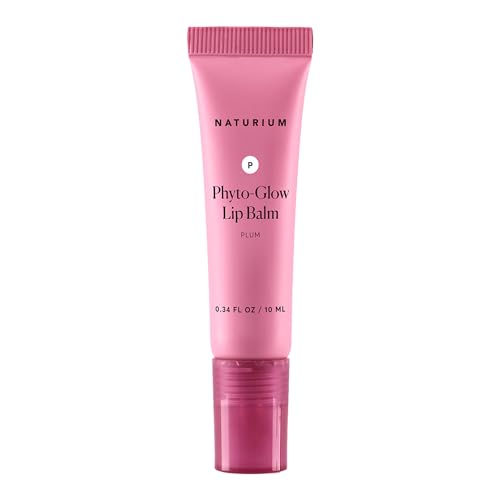 Naturium Phyto-Glow Lip Balm, Hydrating Lip Care with a Glossy Finish, 0.34 oz Plum