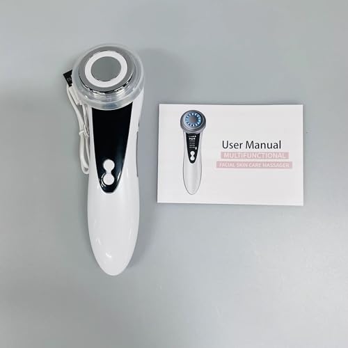 Facial Massager Galvanic Face Lifting 4 in 1 Anti Aging Skin Rejuvenation Beayty Care Tools (White)