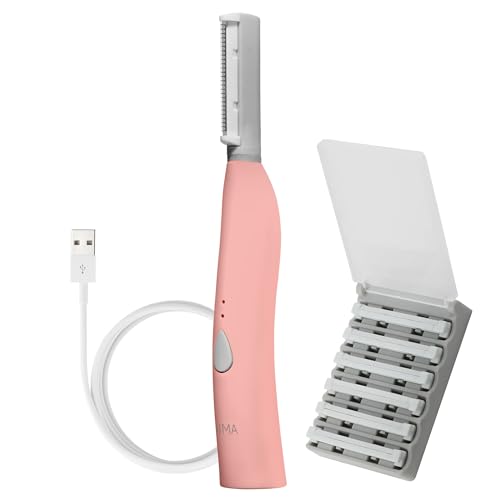 SPA SCIENCES - SIMA Patented Dermaplane Razor for Women Face ? Painless 2-in-1 Facial Exfoliation & Peach Fuzz Hair Removal ? Anti-Aging ? 3 Speeds ? Rechargeable ? 7 Weeks Treatment