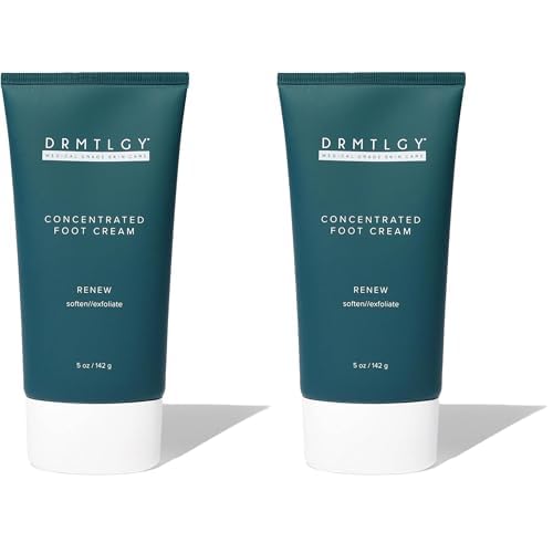 DRMTLGY Concentrated Foot Cream for Dry Cracked Heels - Heel Cream & Foot Lotion for Dry Cracked Feet -Dry Feet Treatment for Women & Men (Pack of 2)