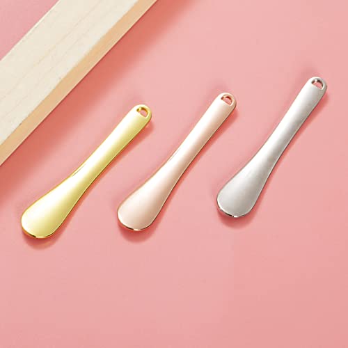 9 Pack Metal Cosmetic Skincare Spatula, Makeup Beauty Scoop, Mini Mask Facial Reusable Spoon, Mixing Stick Applicator for Facial Cosmetic, Cream, Lotions, Moisturizer (Rose Gold, Gold, Silver)