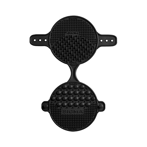 Sigma Beauty Makeup Brush Cleaning Bundle - Switch & Palmat, Black Synthetic Bristles, Plastic Handle & Case, Travel-Friendly