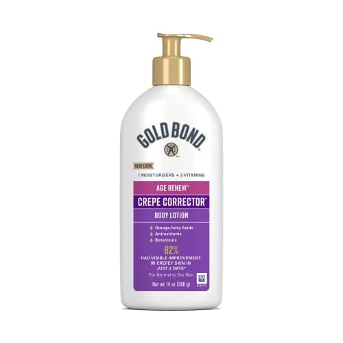 Gold Bond Age Renew Crepe Corrector Body Lotion, Replenishing & Smoothing Formula, 14 oz. & Healing Hand Cream, 3 oz., With Aloe, Moisture That Lasts Through Handwashing