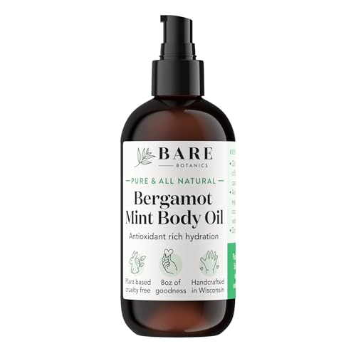 Bare Botanics Bergamot Mint Body Oil (Custom Formulated) + Dry Brushing Body Brush