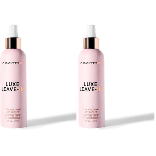 The Beachwaver Co. Luxe Leave-In Conditioning Detangler - Full Size (6 Fl Oz) | Leave-In Treatment to Hydrate,Smooth,& Strengthen w/HiX Vegan Bond Multipliers | Bali Beach Night Fragrance,(Pack of 2)