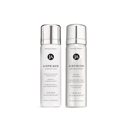Jerome Alexander MagicMinerals Air Primer & Setting Spray Bundle ? LiquidSilk Air Primer and AirFinish Setting Spray ? Pore-Minimizing, Skin-Smoothing Formula for Long-Lasting, Flawless Matte Finish