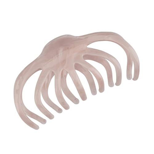 Scunci Collection Pearl Jaw Clip for Women, Blush Pink Marble Finish, Strong Hold Claw Hair Clip for Thick or Thin Hair, Everyday & Elegant Styles, 1-Piece