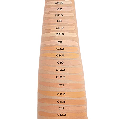 Revolution, Conceal & Define Concealer, Full Coverage & Lightweight, Long-Lasting Matte Finish, Vegan & Cruelty Free, C7 Medium or Tan Skin Tones, 0.14 oz