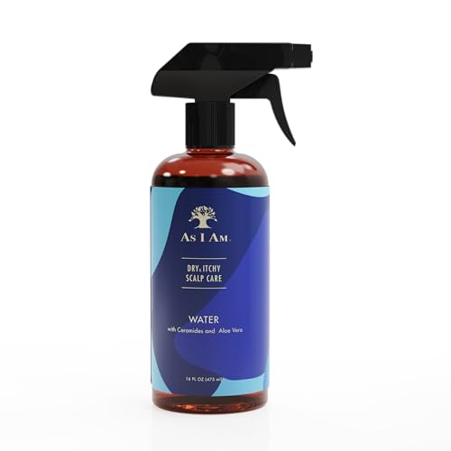 As I Am Dry & Itchy Water 16 fl oz - with Aloe Vera, Ceramides and Copper Tripeptide - Refreshes, hydrates, and calms dry and itchy scalp