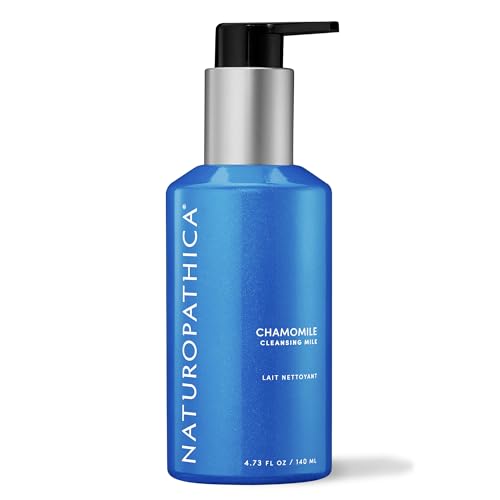 Naturopathica Chamomile Cleansing Milk, Gentle Facial Cleanser for Dry and Sensitive Skin, Antioxidant Rich Face Wash for Men & Women, 5 fl oz