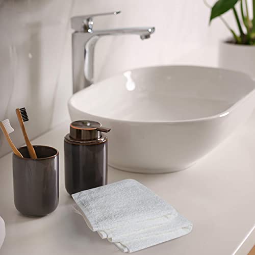 Softolle 100% Cotton Washcloths 60 Pack (12x12 Inches) Soft, Highly Absorbent Washcloth, Face Towels, Wash Cloths for Face, Ring Spun, Bulk Pack (White)