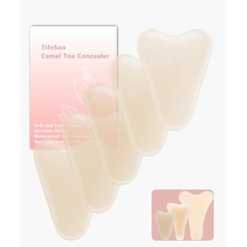 camel toe concealer£¬Seamless Camel Toe Hider, Reusable Anti Camel Toe Sprong Insert, No Camel Toe Underwear Guard (5, Small)