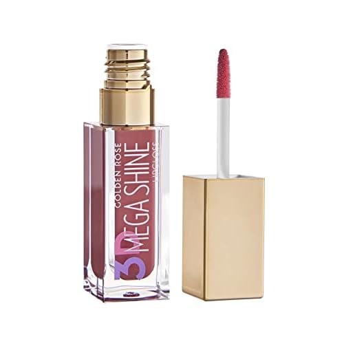 Golden Rose Hydrating Lip Gloss 3D Mega Shine Radiant Lips Amplified Volume and Fullness Mirror-Like 3D Dimensional Lip (NO:109 Brilliance)