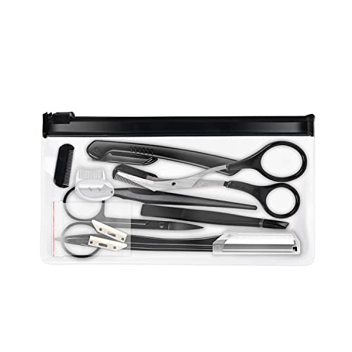 Eyebrow Razor, Eyebrow Kit, Multipurpose Exfoliating Dermaplaning Tool Face Razors for Women Girl, Eyebrow Grooming Set (11 in 1)