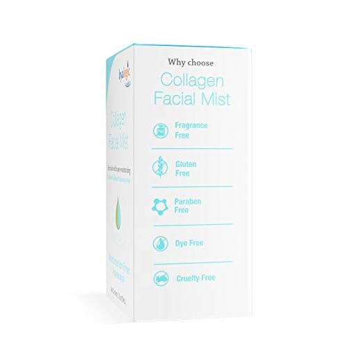 Hyaluronic Acid Collagen Facial Mist?Moisturizer Spray, Non-greasy Hydrating Primer & Makeup Setting Spray ? Dye, Fragrance, & Cruelty-Free (2 oz)
