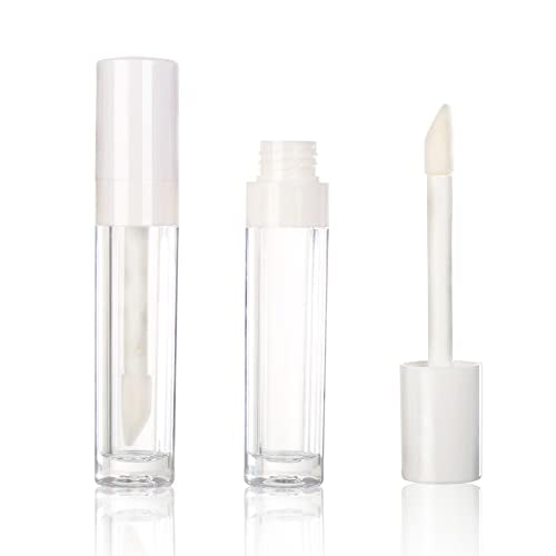 COSIDEA 30pcs White Empty 8ml 0.27oz PETG Lip Gloss Tubes with Big Doe Foot Wand£¬Lipgloss Containers£¬Concealer Tube Packing Container Bulk Wholesale