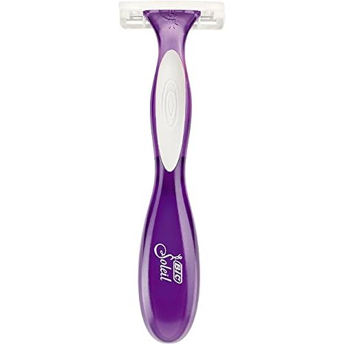 BIC Soleil Scent 3-Blade Lady Razor with Lubricating Strip for a Smooth shave and Easy Grip Handle, Pack of 4