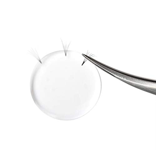 Beaupretty Transparent Round Silicone Eyelash Extension Pads 10Pcs Reusable Lash Pallet Grafting Tools for Beauty Salon Makeup