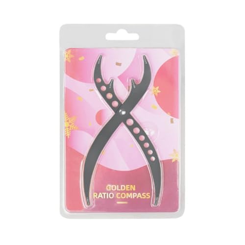 Eyebrow Golden Ratio Ruler, 1:0.618 Makeup Measurement Tool, Eyebrow Marking Caliper, Eyeliner Lips Semi Permanent Tattooing Tools (Black)