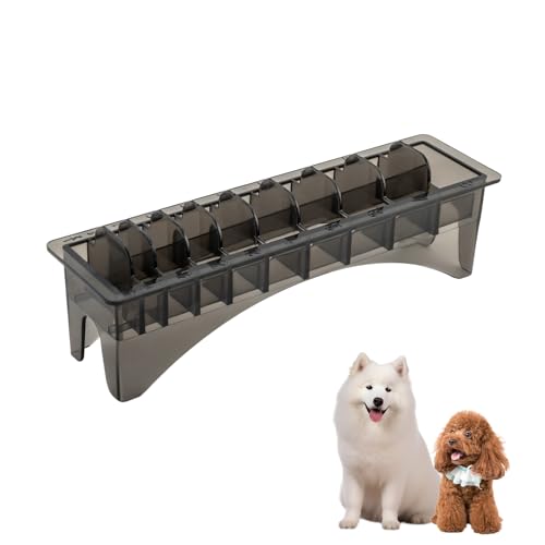 Clipper Blade Holder,10-Slot,Transparent Black,PC Material,Blade Holder Dog Grooming