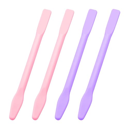 4Pcs Eyebrow Wax Sticks Silicone Wax Stick Non-Stick Small Wax Sticks Eyebrow Waxing Sticks Wax Spatula Reusable Wax Sticks for Home Salon Body Use