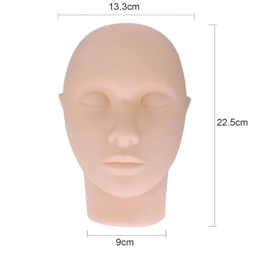 YIMART 1pcs Professional 23cm Mannequin Training Head Cosmetology Eyelash Eye Extension Practice