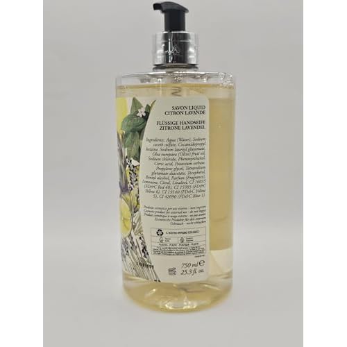 LA FLORENTINA Lemon Lavender Hand Wash, 25.3 Fl Oz, Made in Italy
