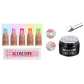 btartboxnails Gap-filled Solid Nail Gel and Long Square Brighter Pastel French Tip Press on Nails Set