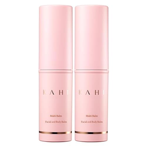 KAHI Wrinkle Bounce Multi Balm - DUO EDITION | All-in-One Hydrating Balm Eye Cream Make Up Base & Moisture Stick | Daily Moisturizer Stick with Salmon-derived sodium DNA (0.32 oz - Pack of 2)