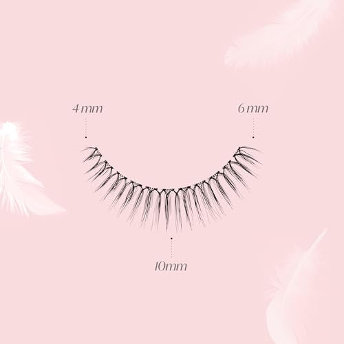 EYEME Cutting Eyelash NO.W36 ? 5 Set Pack, Makeup Artist¡¯s Pick! W-Cut Cluster Lashes with Short Front & Longer Center for a Natural, Deep Eye Look, Flexible & Lightweight, Glue Not Included, K-Beauty