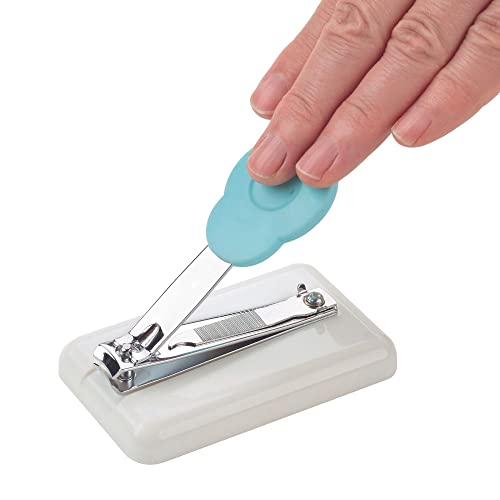 Peta Table Nail Clipper PNC-3 - Mounted and Non-Slip - Plastic Base with Rubber Feet - for Anyone with Poor Hand Control, Weak Hand Strength and Tremors