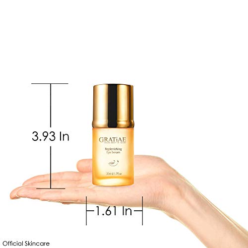 Gratiae Organic Replenishing Eye Serum ? Cosmetic Eye Care with Vitamin E, 1.02 fl oz