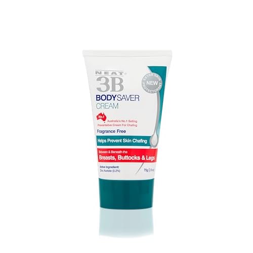 Body Saver Anti-Chafe and Sweat Rash Cream. Under Arm, Breast, Buttocks, Thighs and Groins 2.6 Fl Oz