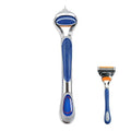 Replacement Handle Compatible with Gillette Fusion 5 Handle,2Pack Ergonomic Handles Only Fit for Gillette Fusion5 Razors for Men(Not Includes Refill heads) (Blue)