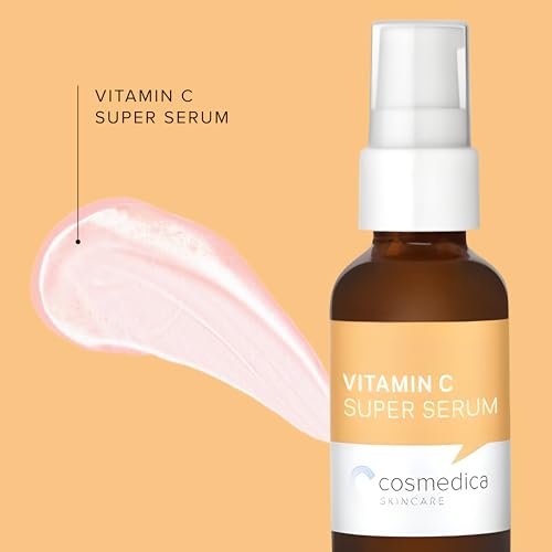 Cosmedica Skincare Facial Serum Trio Set Value for Clear Skin - Vitamin C Super Serum, 2.5% Retinol Serum, Pure Hyaluronic Acid Serum ? Vegan, Cruelty-Free Skincare 3 pack