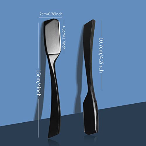Barber Razor Professional Straight for Men: Stainless Steel Razor Close Shaving Safety Straight Edge Razor for Barbershop Salons Home Hairdressing Use (Black)