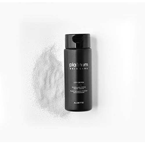 Aloette City Detox Environmental Defense Powder Cleanser, Charcoal Infused Powder Cleanser, Sulfate & Cruelty Free, 1.7 Fl Oz