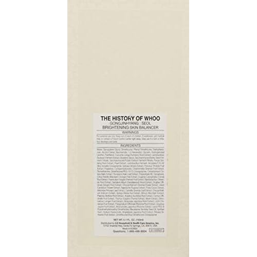 The History of Whoo Gongjinhyang Seol Radiant White Balancer, 5.1 Fl Oz
