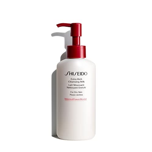 Shiseido Extra Rich Cleansing Milk - 125 mL - Gentle Cleanser for Hydrated, Moisturized Skin - Gentle & Soap Free - For Dry, Very Dry & Sensitive Skin