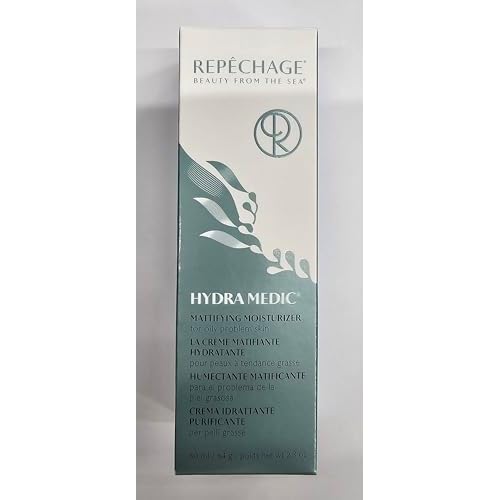 Repechage Hydra Medic Mattifying Moisturizer For Oily Problem Acne Prone Skin Light Fragrance Oil & Grease Free Made with Natural Botanicals Perfect Under Makeup for Men & Women 2 oz