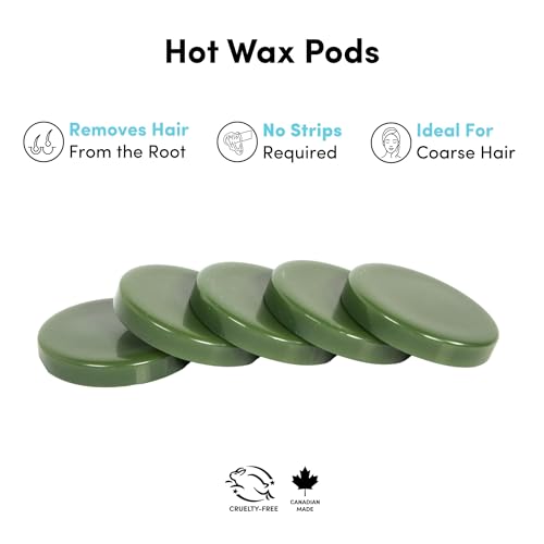 Parissa Hard Wax Refill Pods |15 Pods (13.2 Oz) | No-Strip Hot Wax with Natural Beeswax, Salon-Strength for Brazilian, Bikini & Facial Hair Removal | For Sensitive Skin, Chin, Upper Lip & Face
