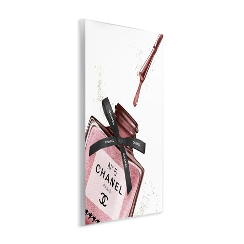 Stupell Industries Makeup Nail Polish Brush Drip Pink Fashion, Design by Artist Ziwei Li Art, 13 x 19, Wall Plaque