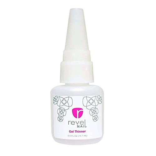 Revel Nail Dip Powder Liquid Set, Base Coat, Activator, Finish Gel & Gel Thinner, 0.5oz, Made in USA
