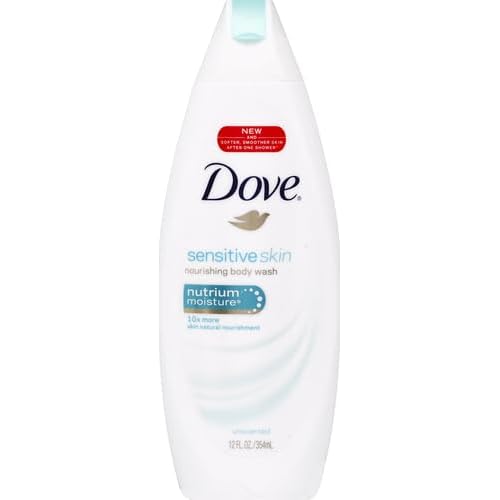 Dove Sensitive Skin Beauty Body Wash 12 oz (Pack of 3)