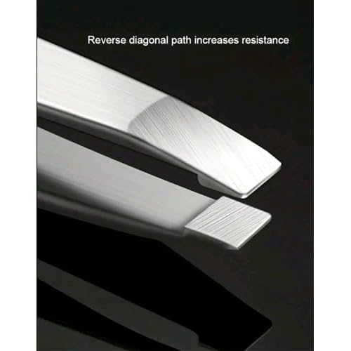 4-Piece Stainless Steel Tweezer Set - Tweezers for Eyebrows, Precision Tweezer Set for Women & Men - Ingrown Hair Tweezer, Long Lash & Eyelash Tweezers, Tweezers for Crafting (Silver)