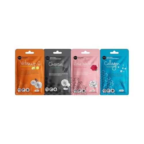 celavi Face Mask Set Korean Beauty Essence Facial Paper Sheet Mask Korea Skin Care Moisturizing 2 Packs of each 12 New flavors K-Beauty Skincare 24 masks in a pack Made in Korea
