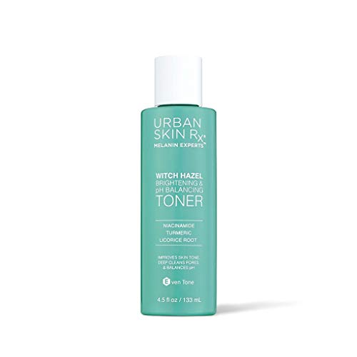 Urban Skin Rx¢ç Witch Hazel Brightening & pH Balancing Toner, Exfoliated & Clarifies Clogged Pores, Improves The Appearance of Uneven Skin Tone, Reduces Redness & Brightens Dull Complexions, 4.5 Fl Oz